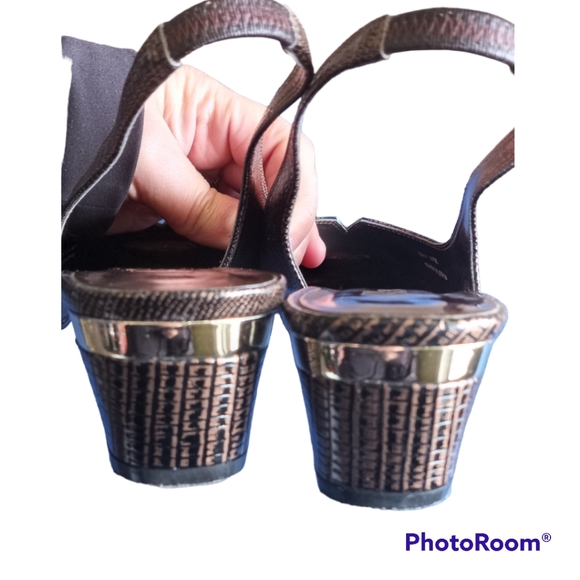 J.RENEE vintage "Bev" style strappy wedge size 10M. - Picture 5 of 13